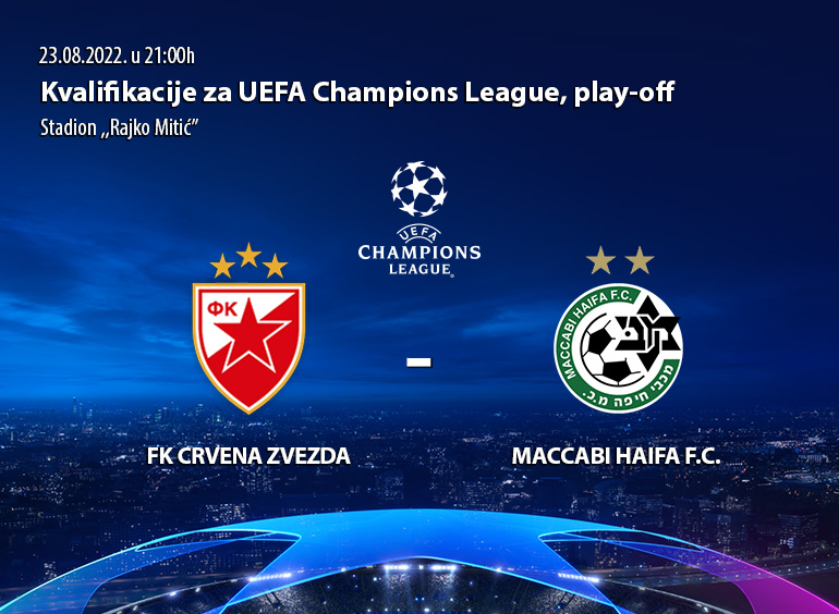 Crvena Zvezda - Maccabi Haifa Israel ticket champions league 2022